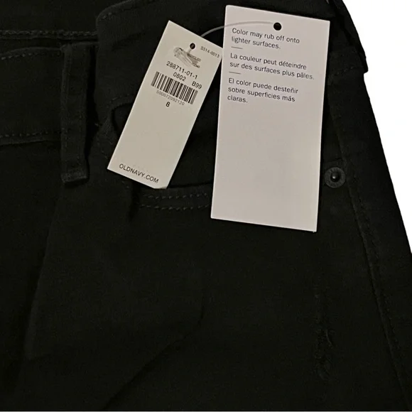 Old Navy Sz 8 Mid Rise Distressed Rockstar Super Skinny Jeans Black Ankle - Picture 3 of 11
